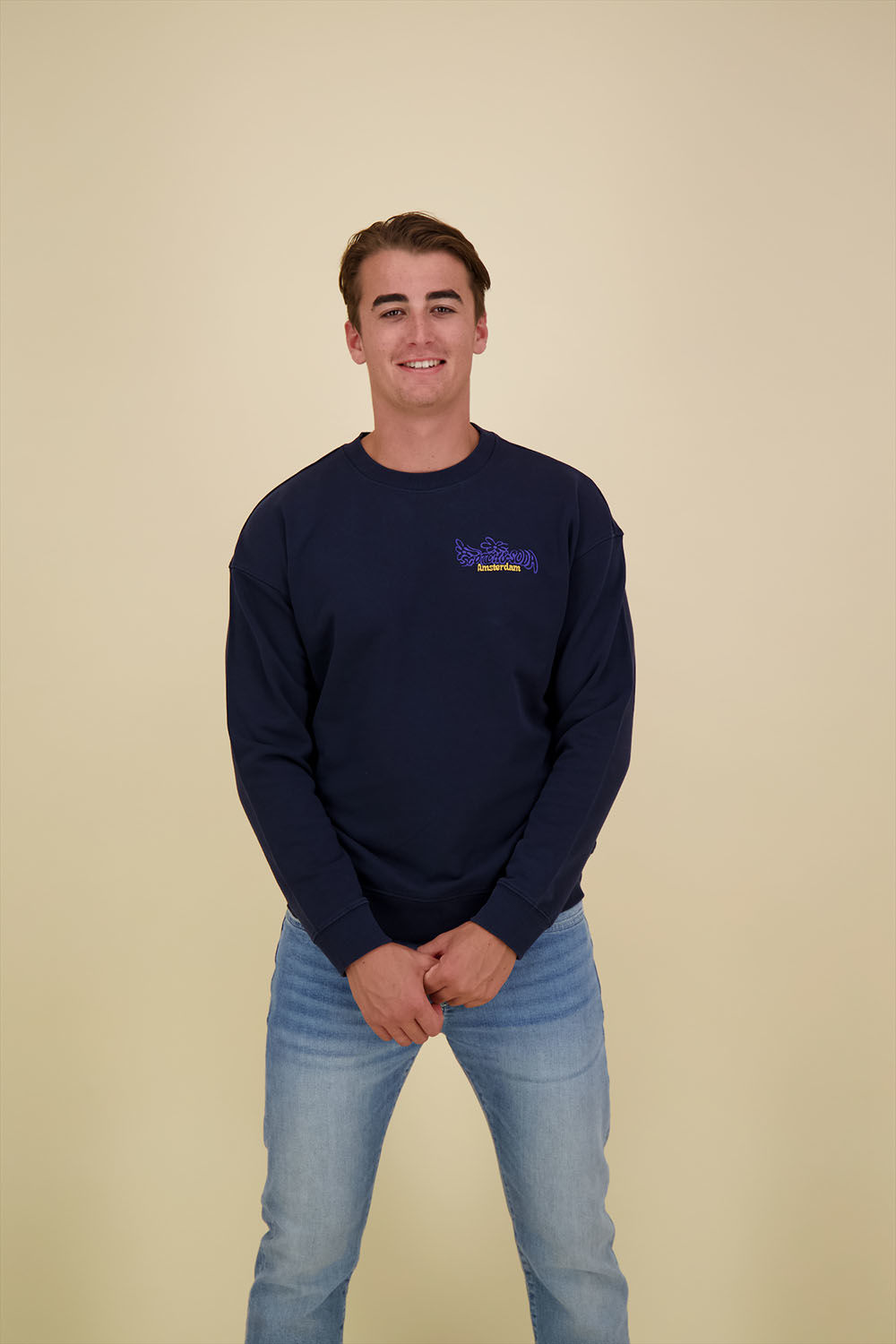 Scotch & Soda Sweater Artwork Blauw