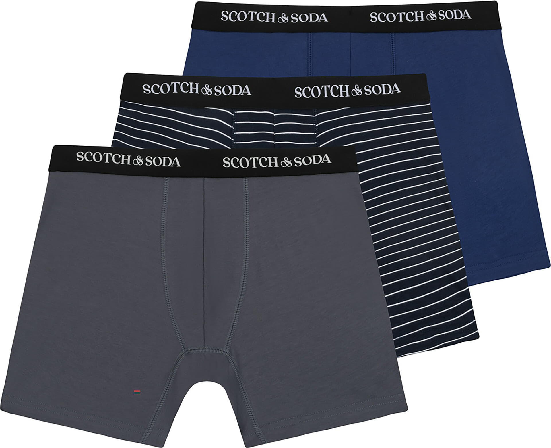Scotch & Soda Boxershorts 3-Pack Grijs