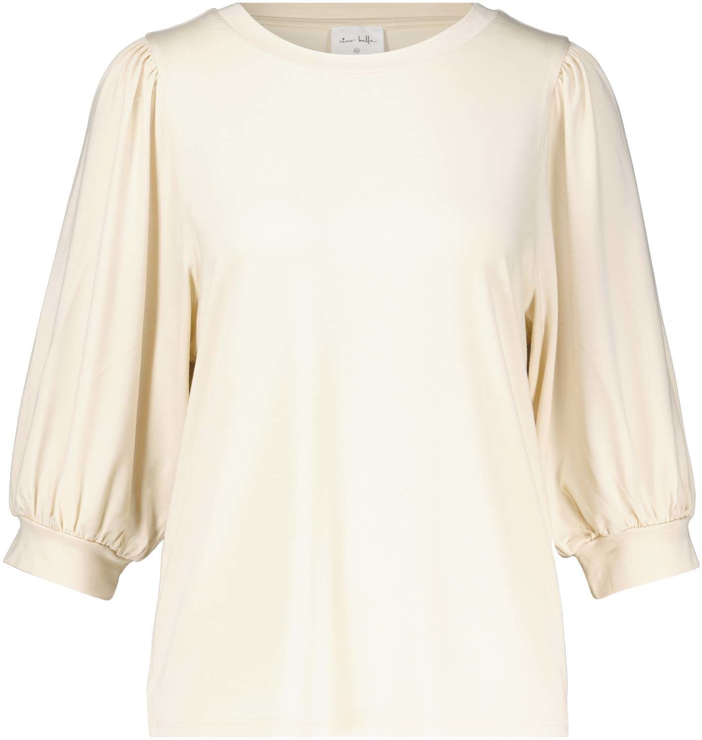 Zusss Top met pof mouw Beige
