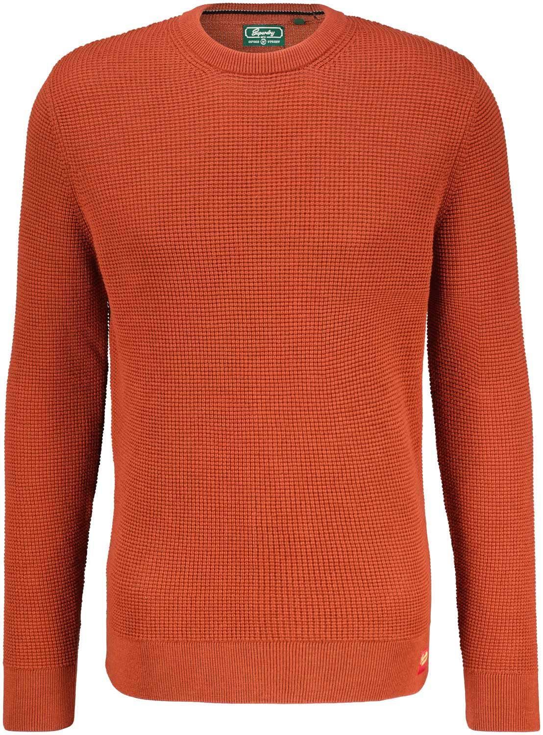 textured crew knit Rood