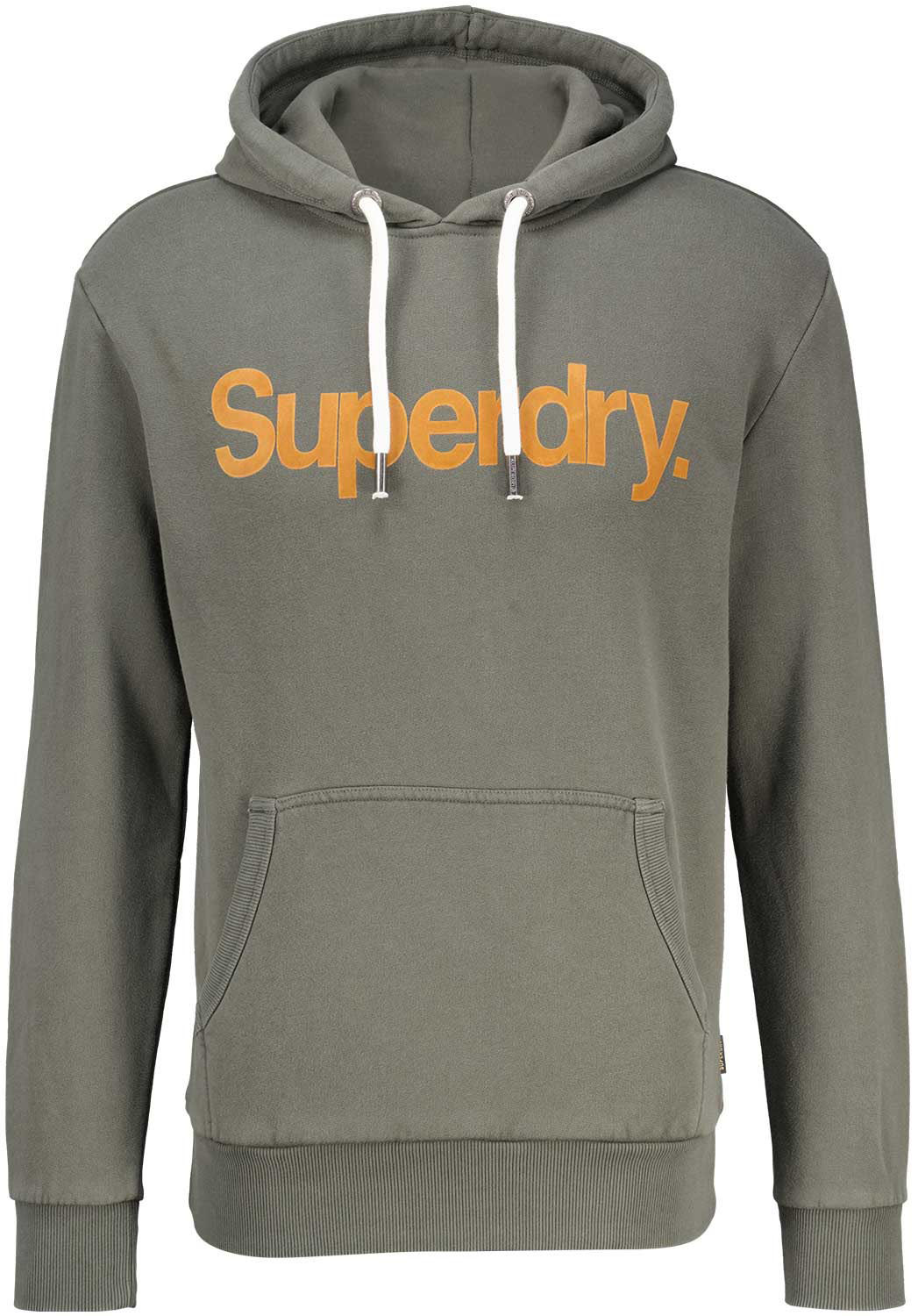 Superdry classic core logo hoodie Groen Hoodies Gratis bezorging Bomont