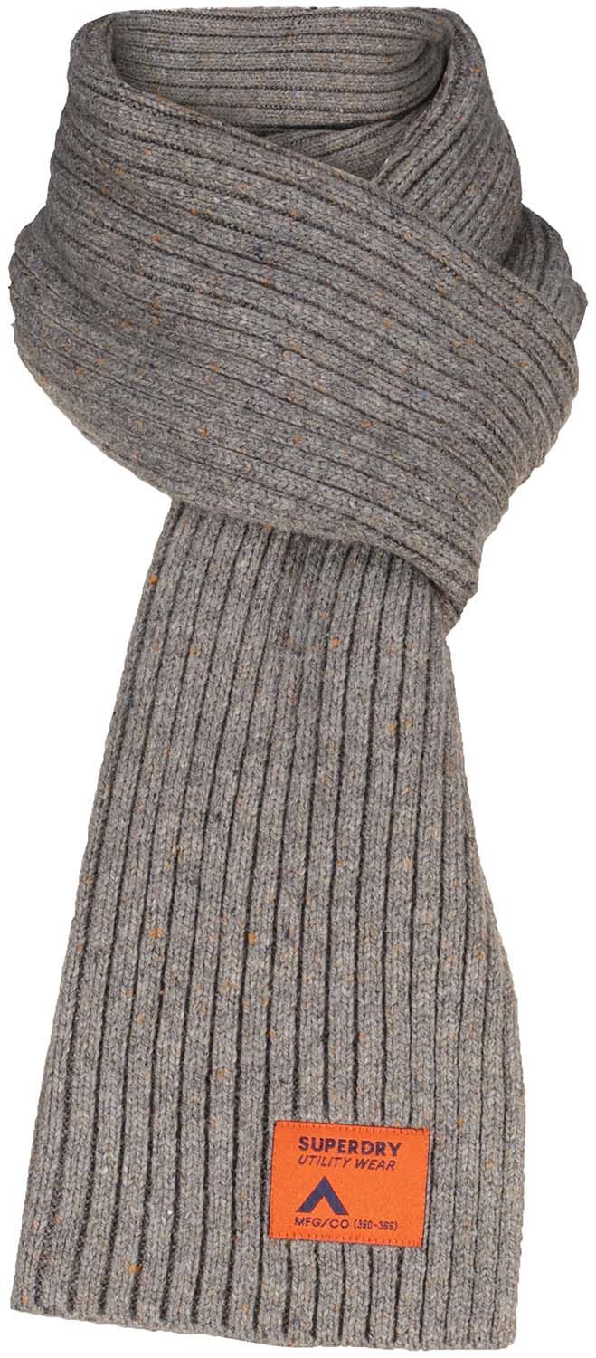 Superdry workwear knitted scarf Grijs