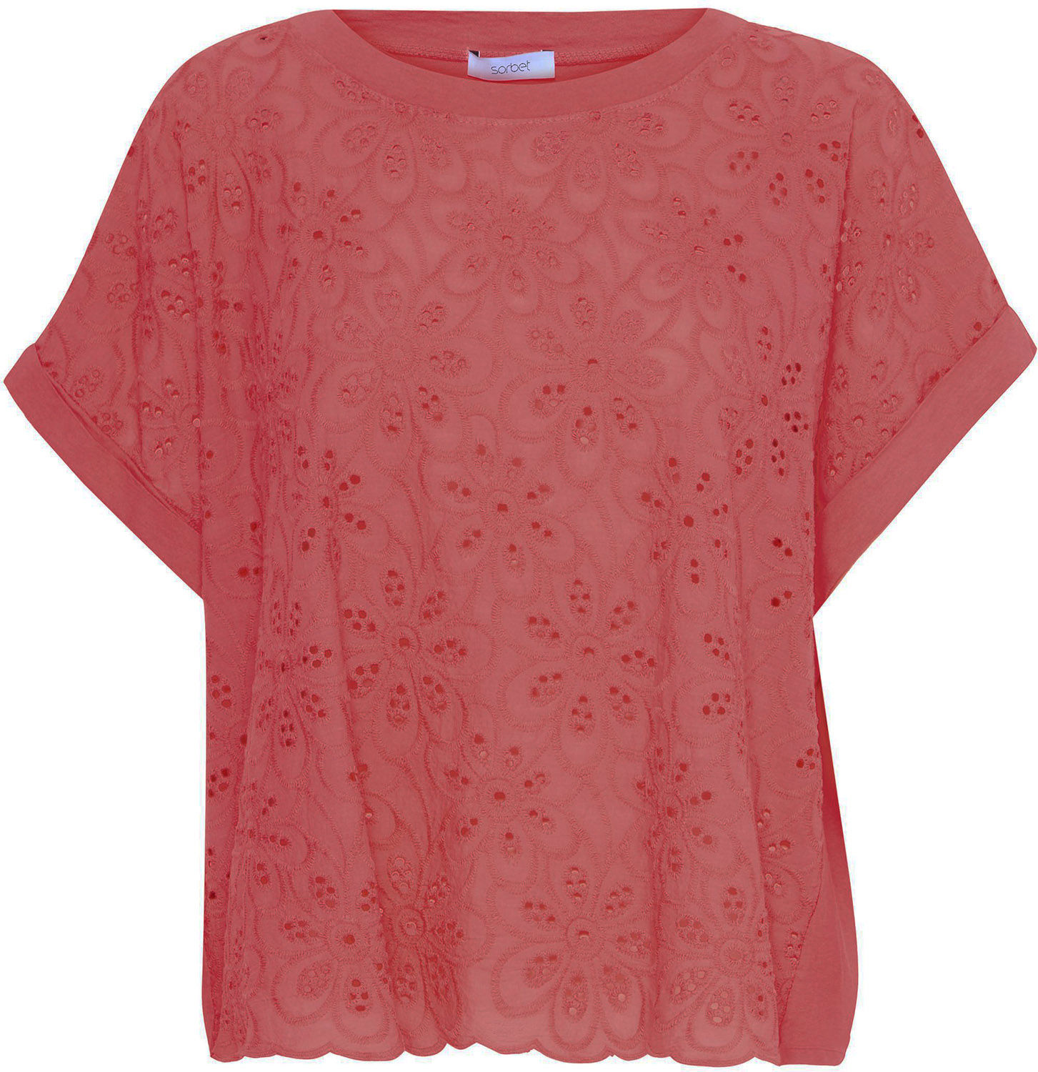 Sorbet Top Jacey Flower Rood
