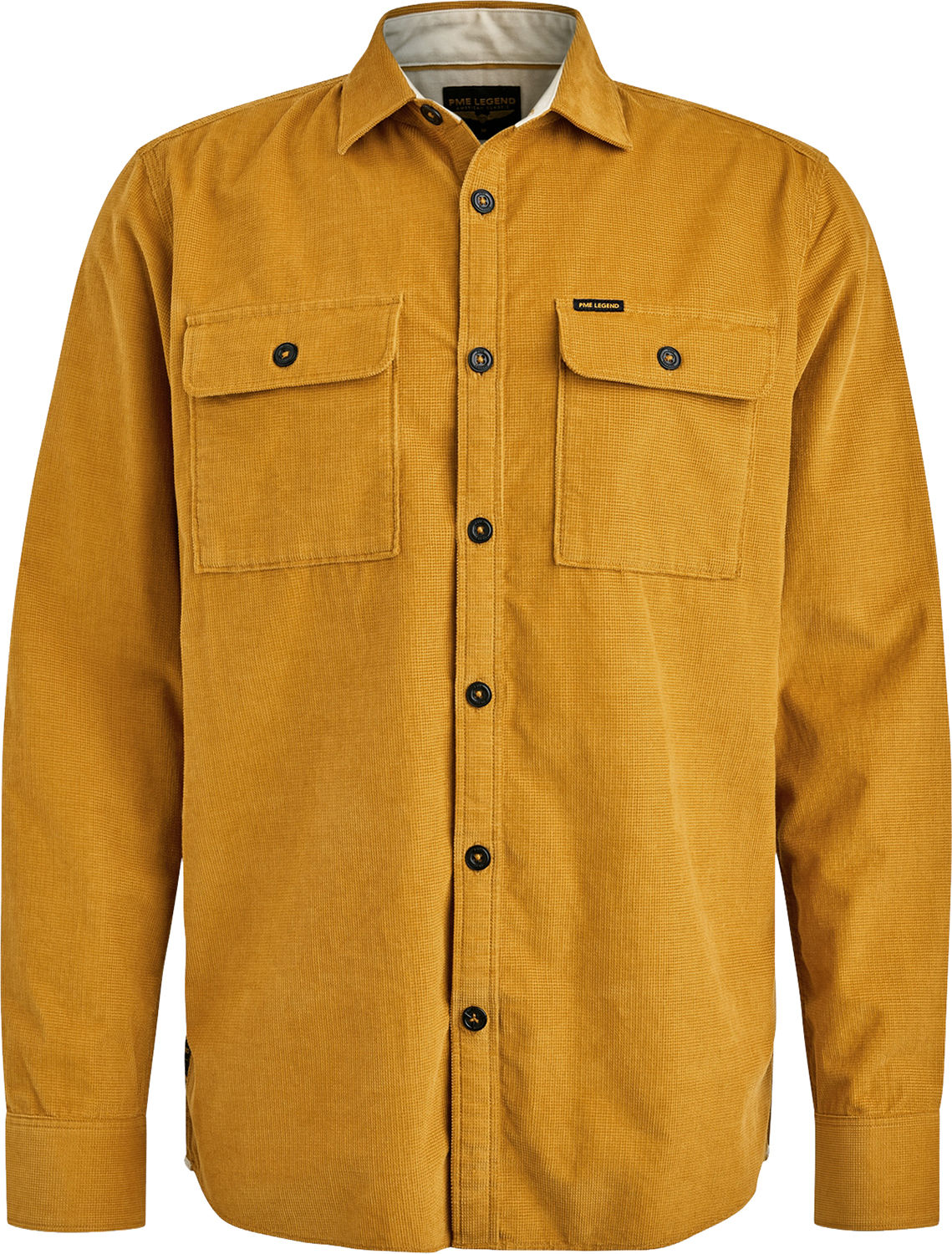 Pme Legend Overhemd Fine Waffle Cord Bruin