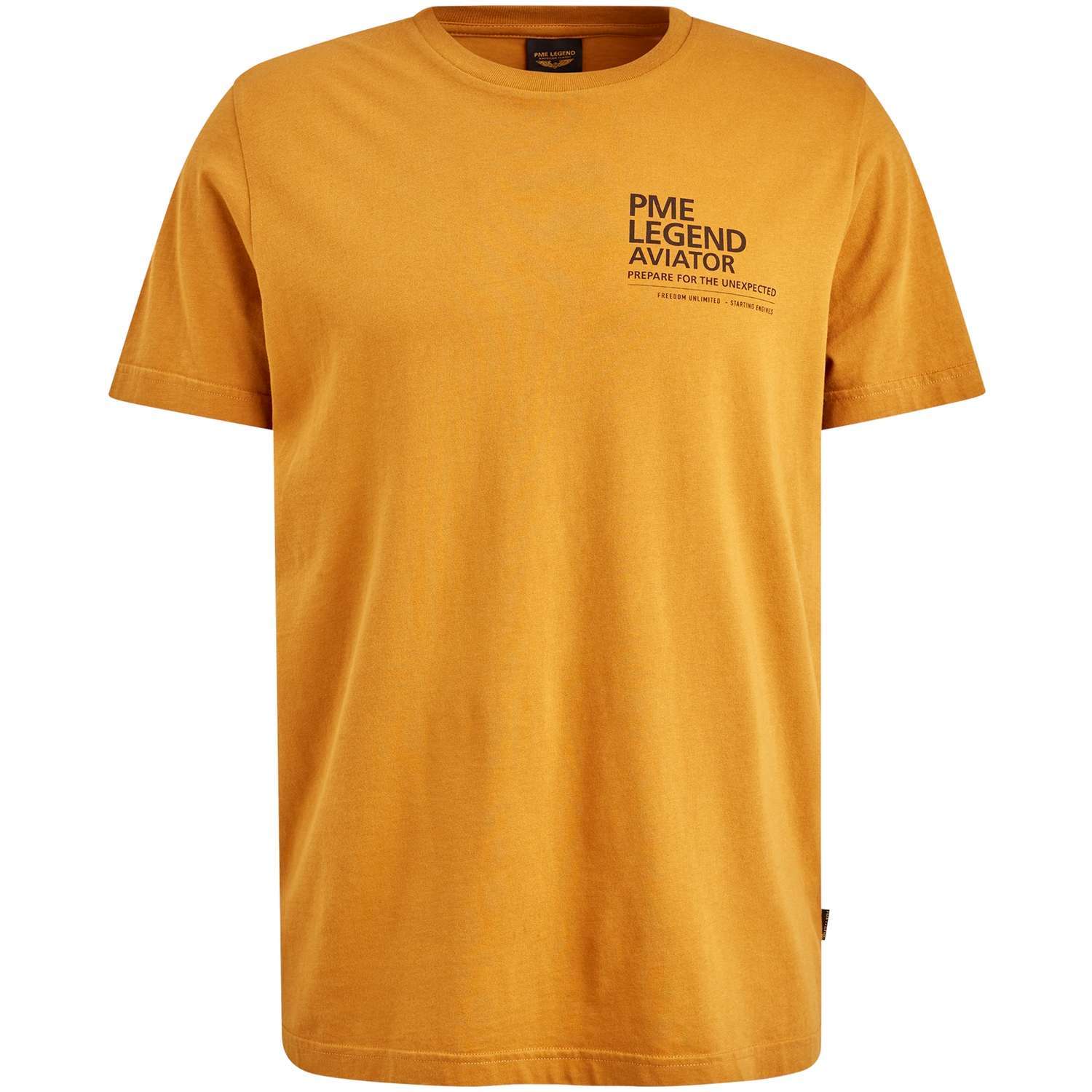 Pme Legend Short sleeve r-neck single jersey Bruin