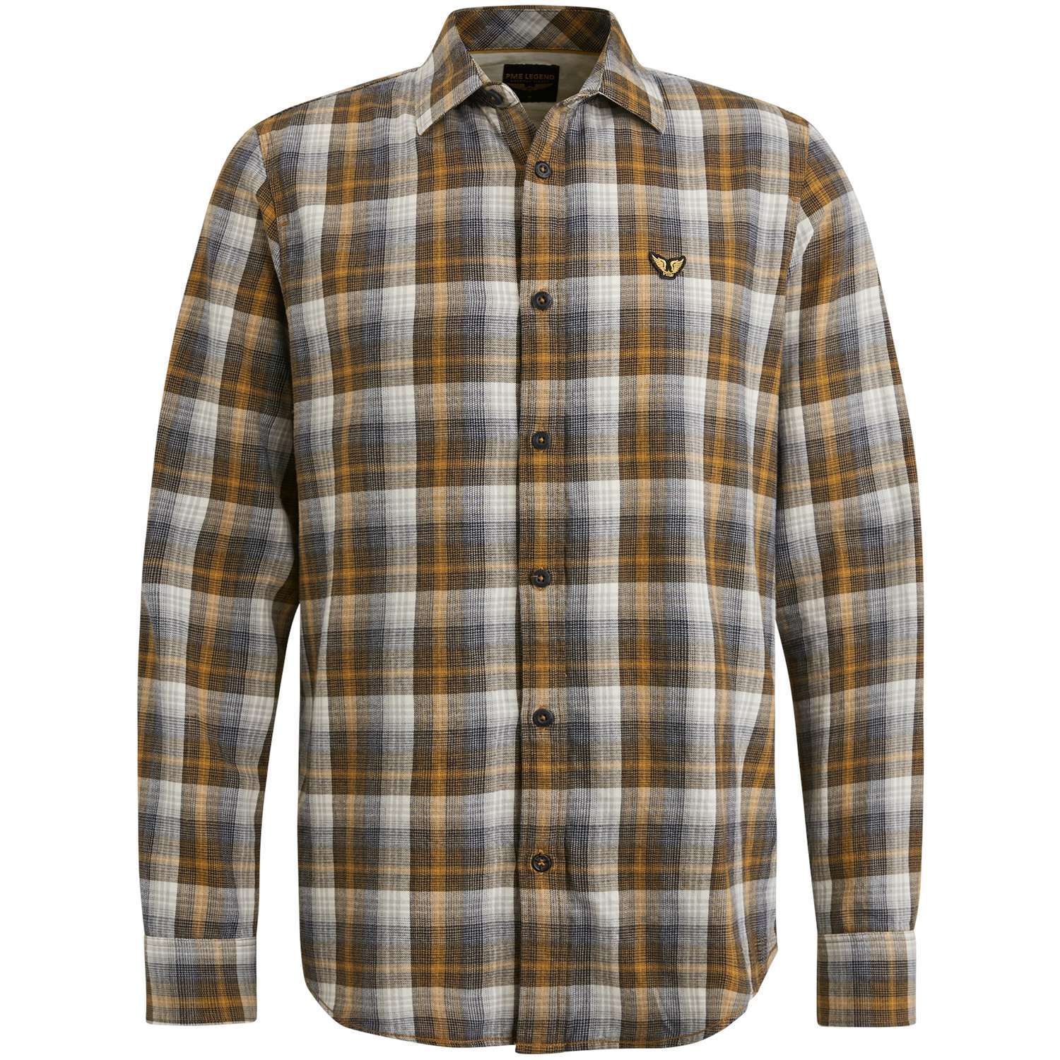 Pme Legend Overhemd Twill Yarndyed C Bruin