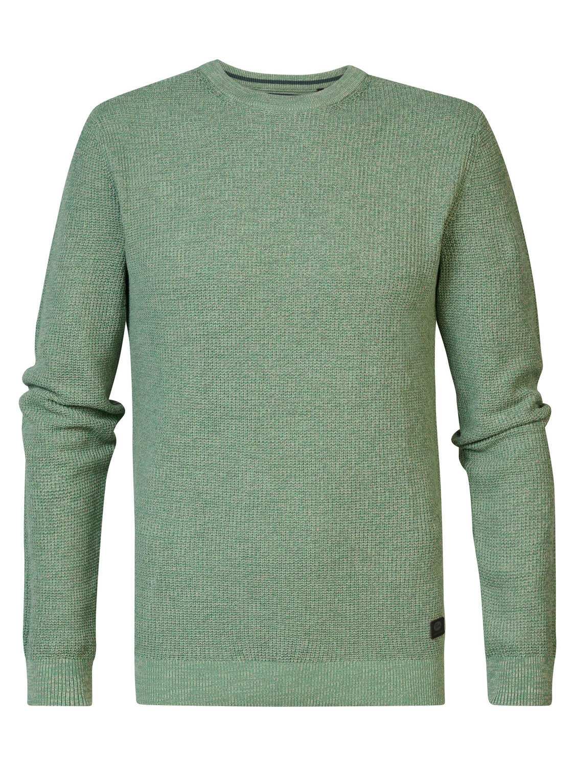 Petrol Trui Round Neck Basic Groen