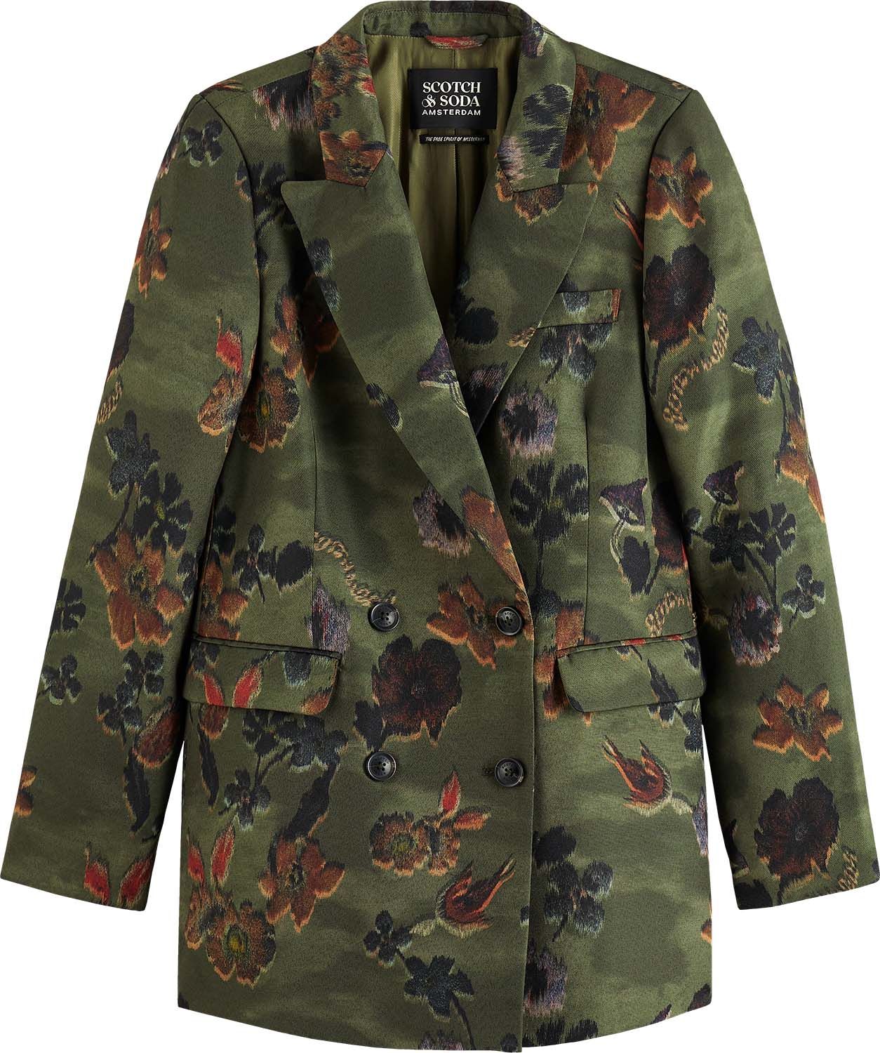 Scotch & Soda Blazer POETRY TAPESTRY DB Groen