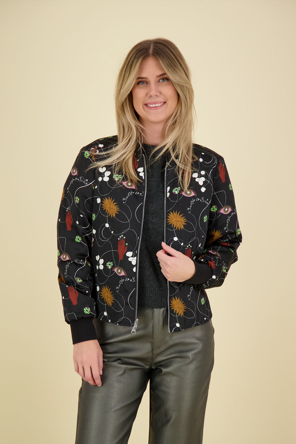 Scotch & Soda ELEVATED REVERSIBLE BOMBER Zwart