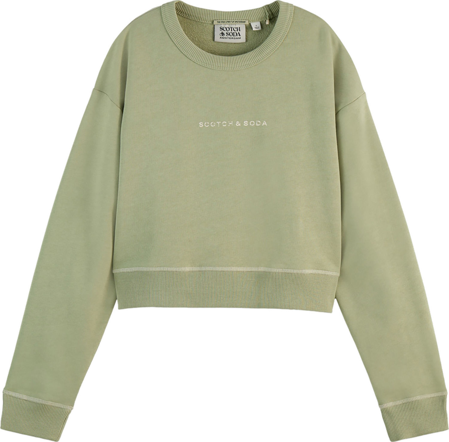 Scotch & Soda FLATLOCK CHEST ARTWORK SWEATSHIRT Blauw