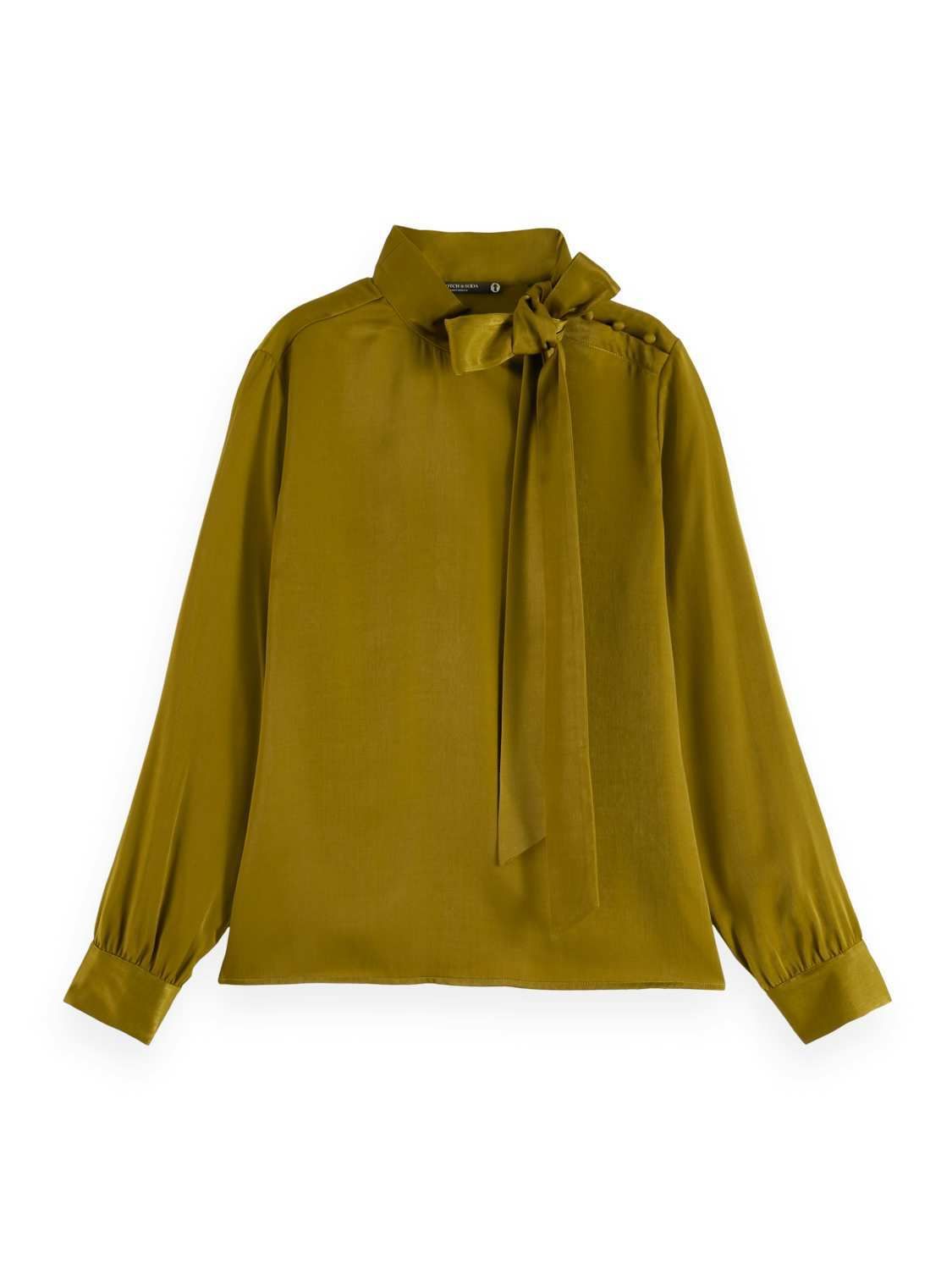 BOW NECK TOP Groen