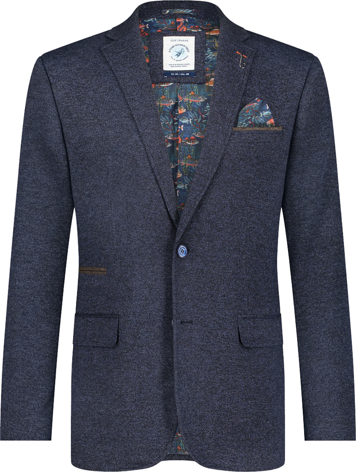 A Fish Named Fred Blazer Pique Blauw
