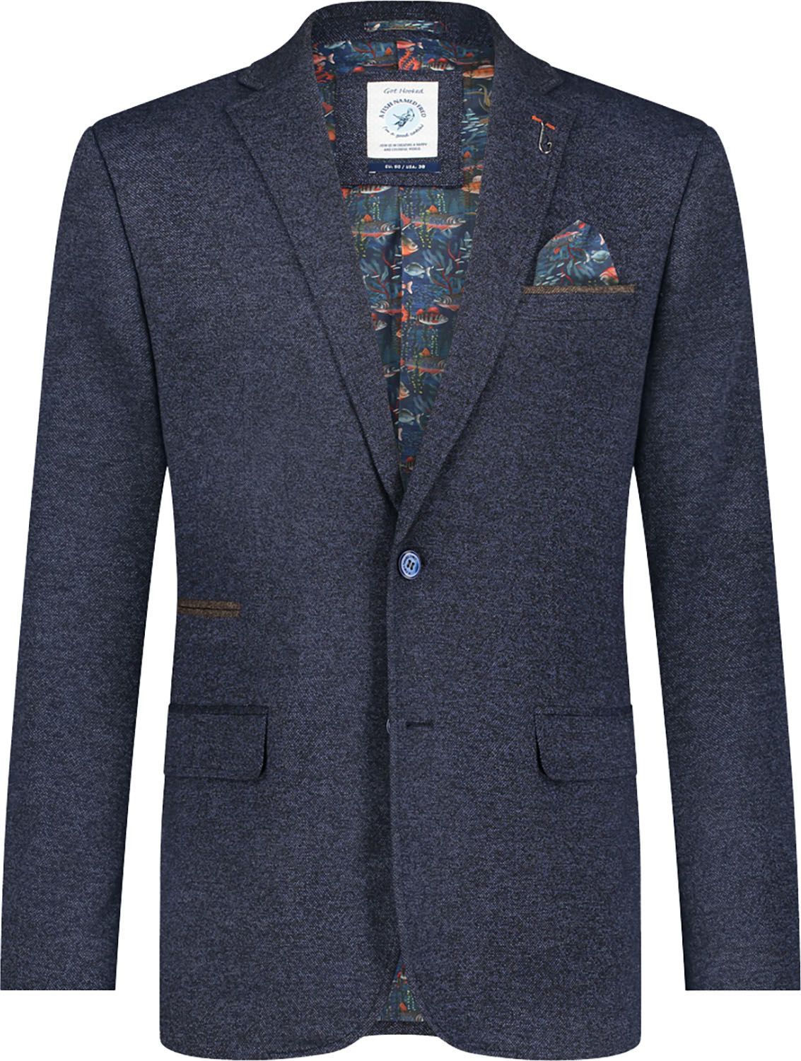 Blazer Pique Blauw