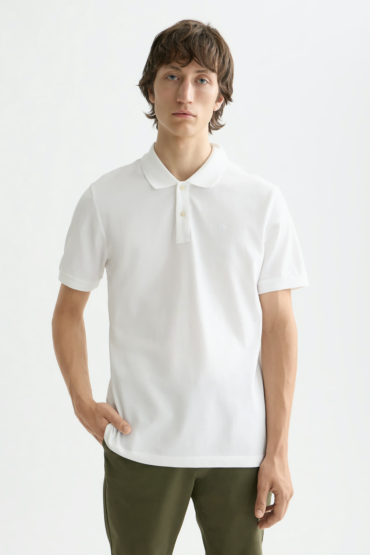 Scotch & Soda Polo Core Logo Wit