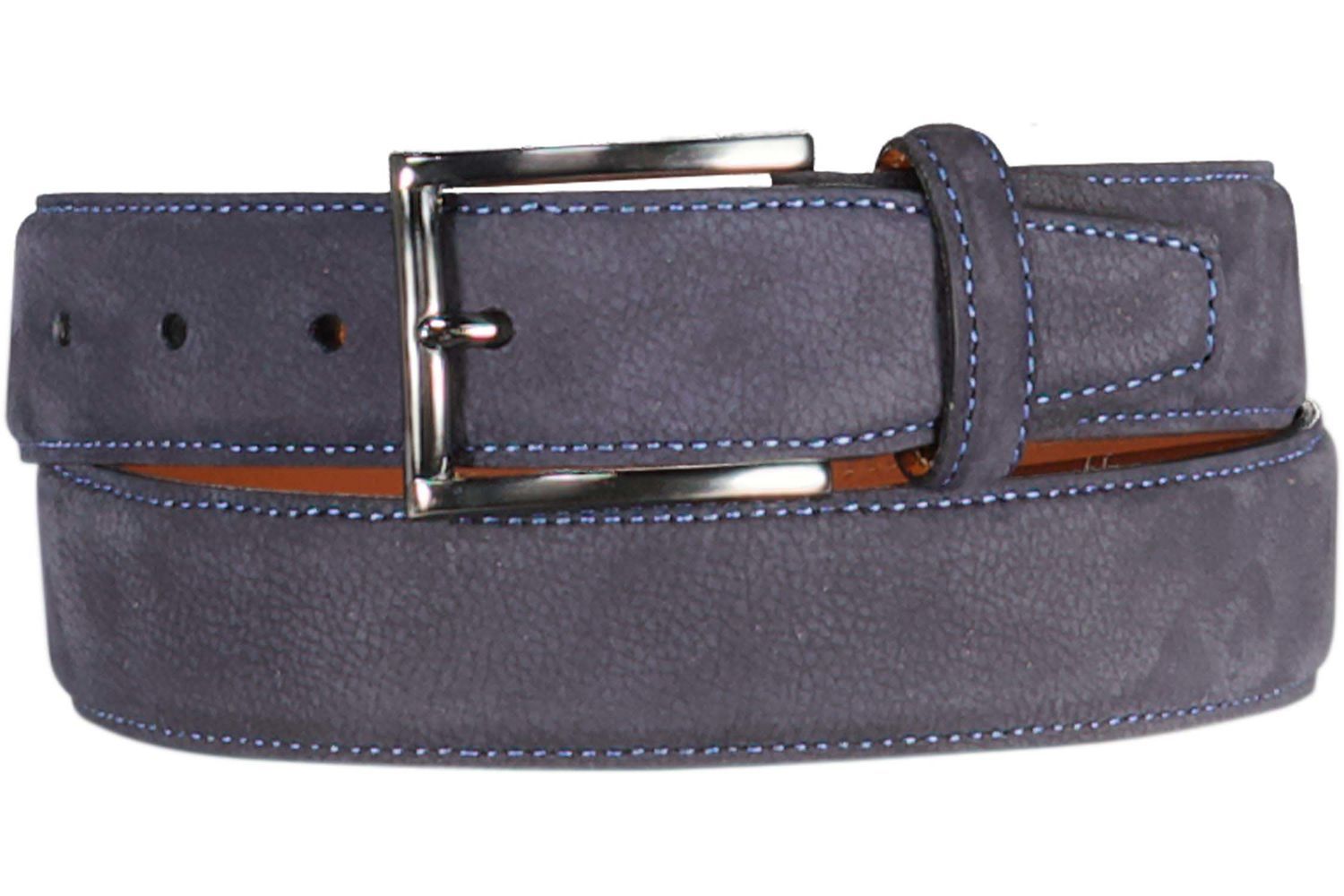 ceintuur nubuck luxe 3,5 cm. Blauw