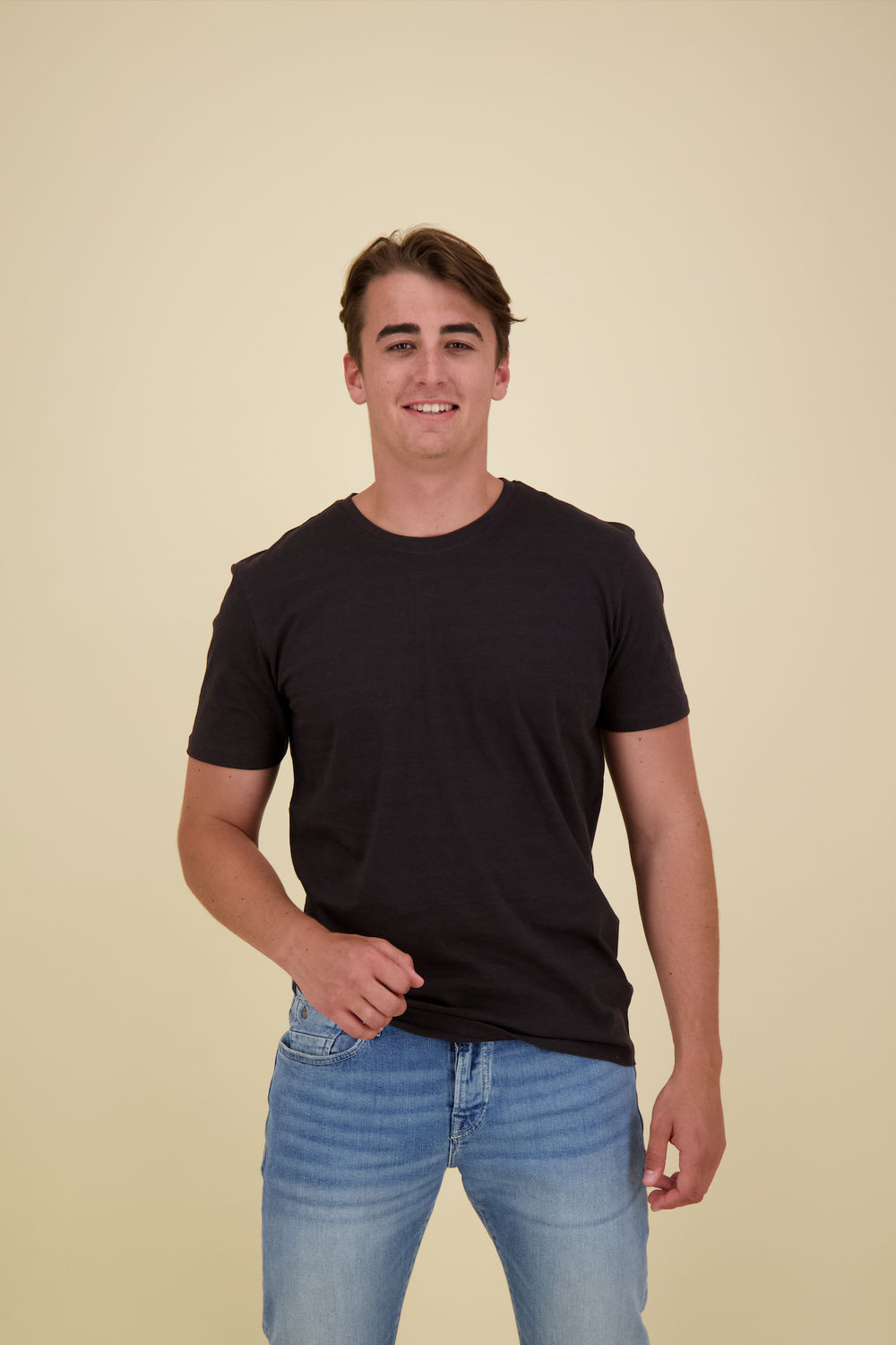 Selected Homme T-shirt Haspen Bruin
