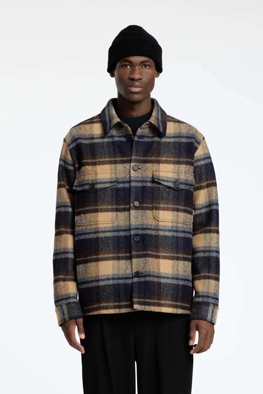 Selected Homme Overshirt Archive Blauw