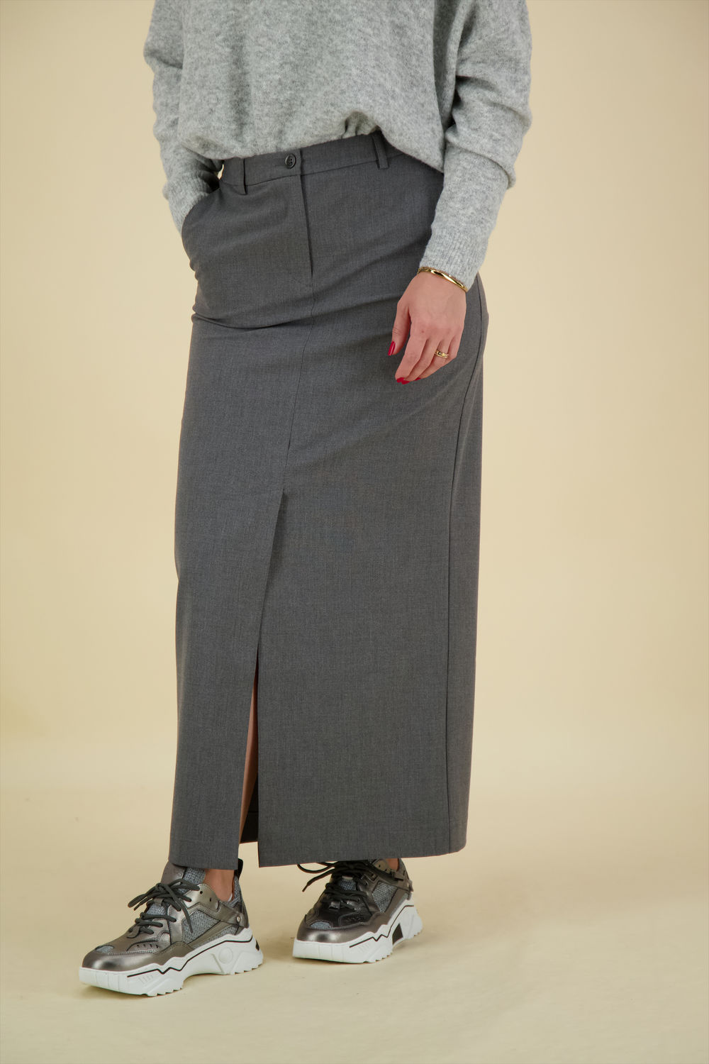 Summum Rok Stretch Grijs