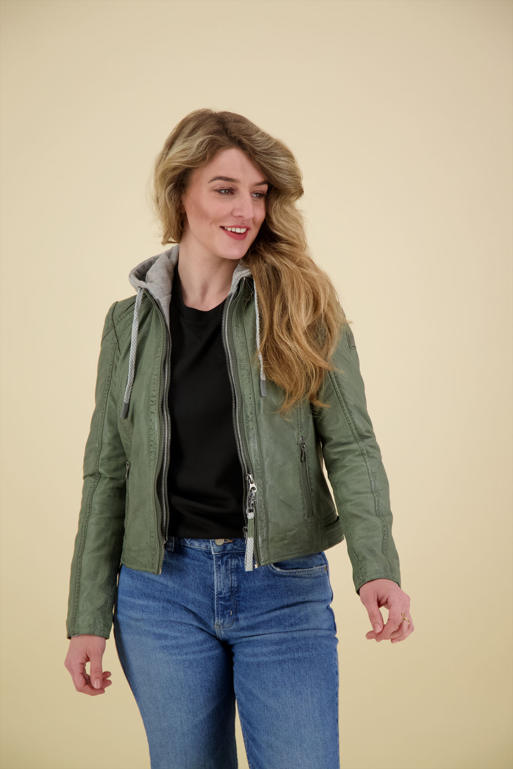 Gipsy Leren Bikerjas Alice Groen