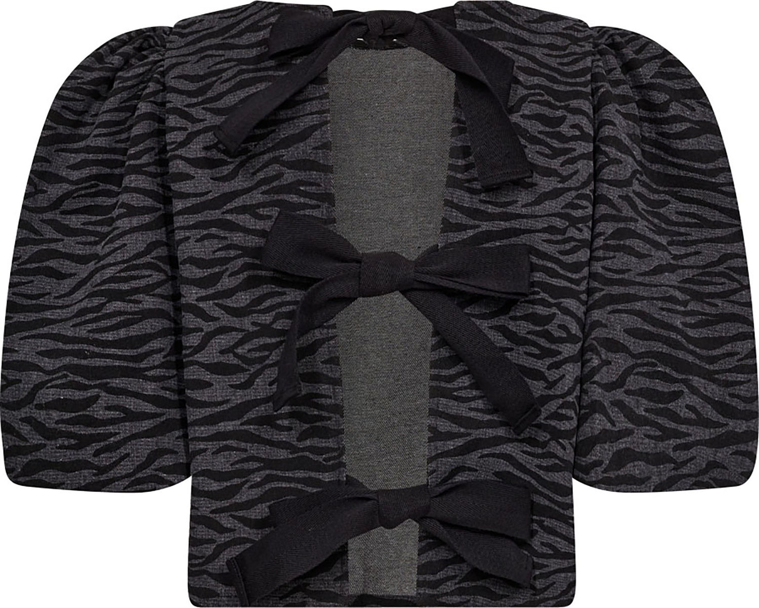 Co'couture Blouse Zebra cc Bow Zwart