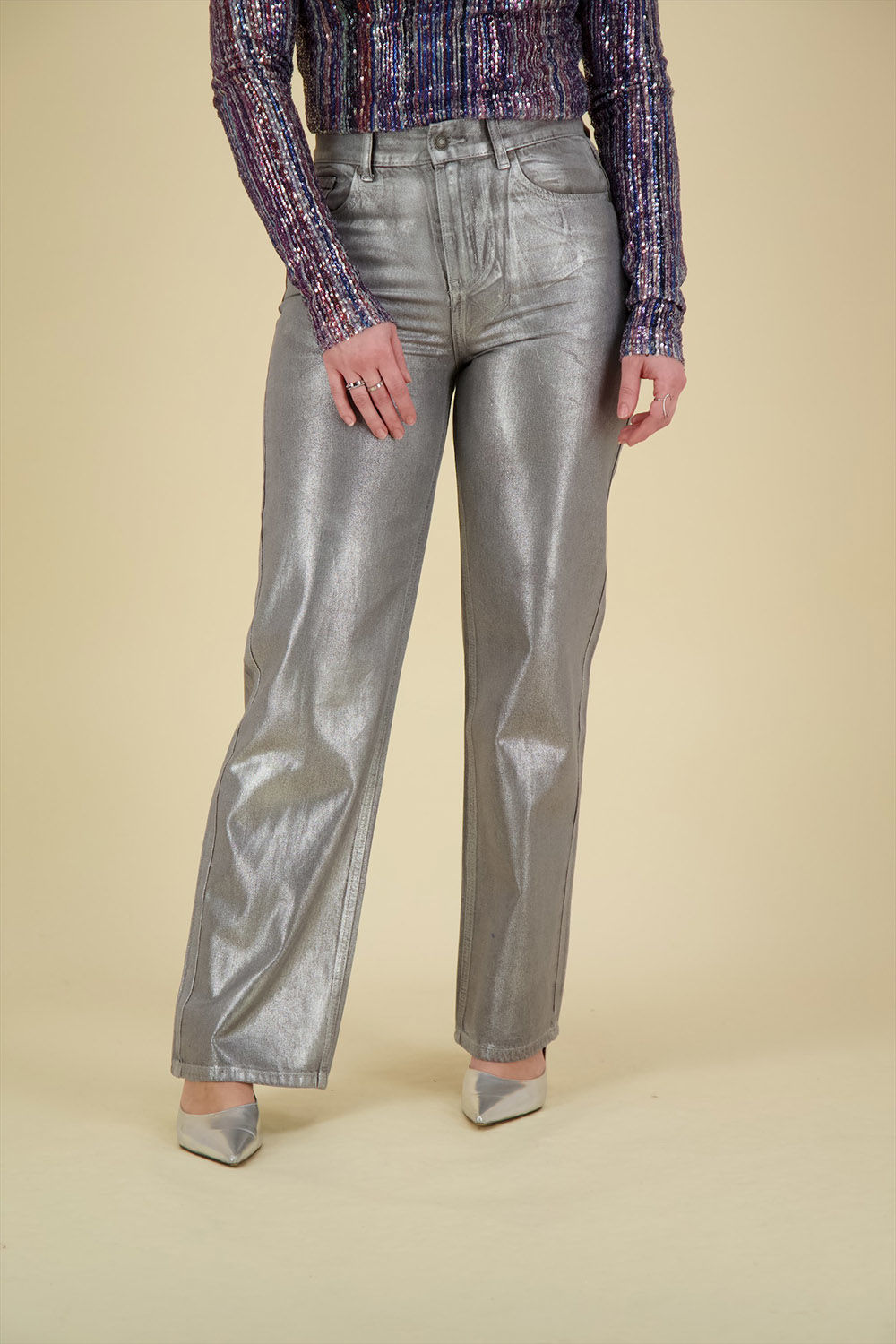 Esqualo Jeans Metallic Grijs