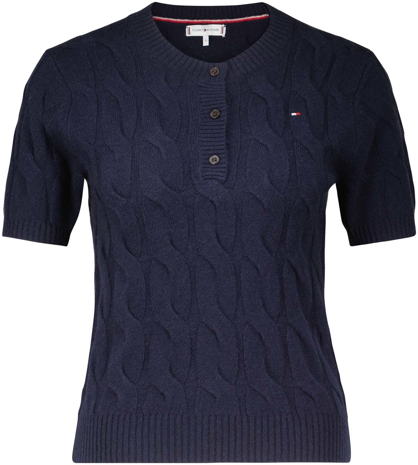 soft wool cable ss henley Blauw