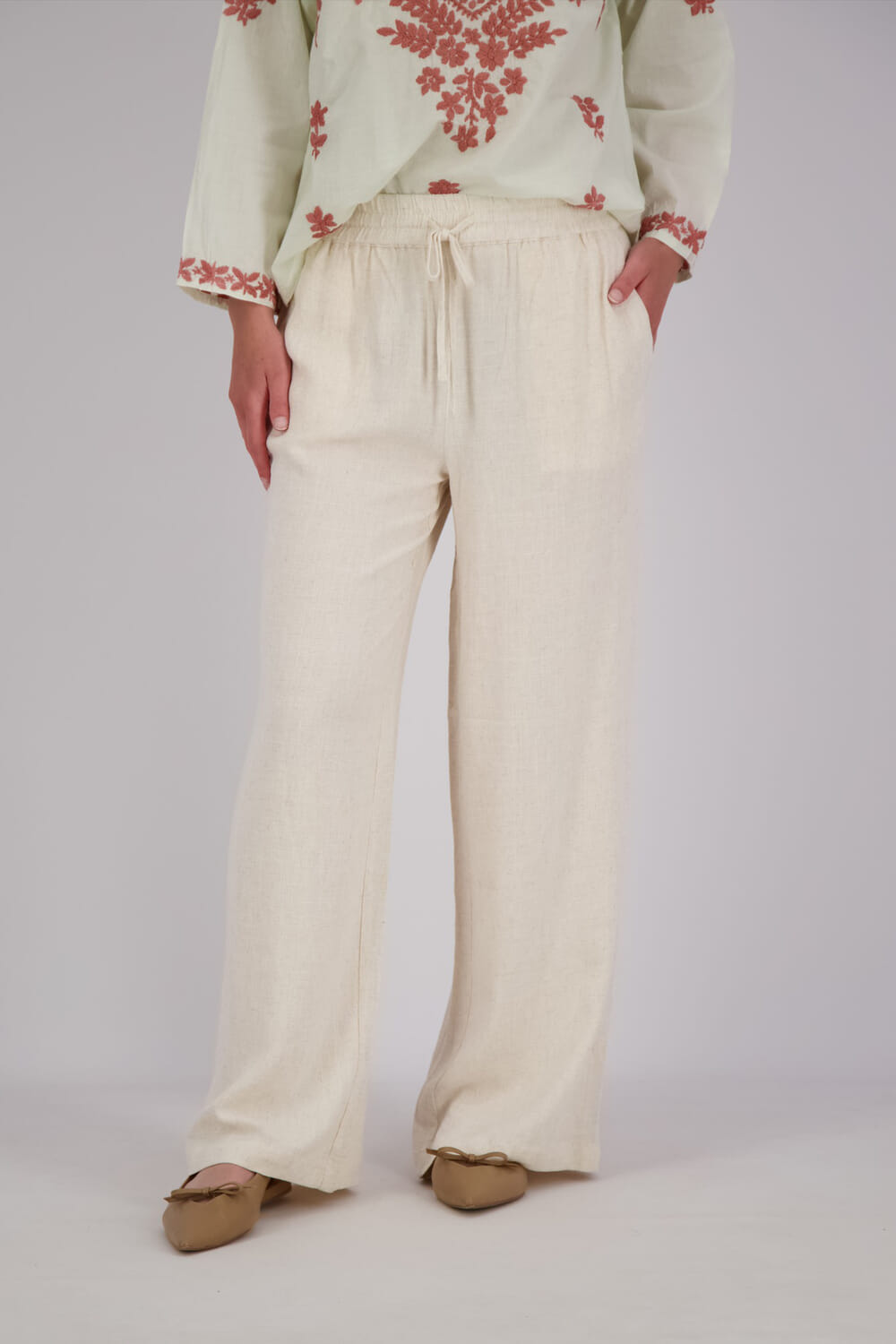 Selected Femme Broek Viva-Gulia  Beige