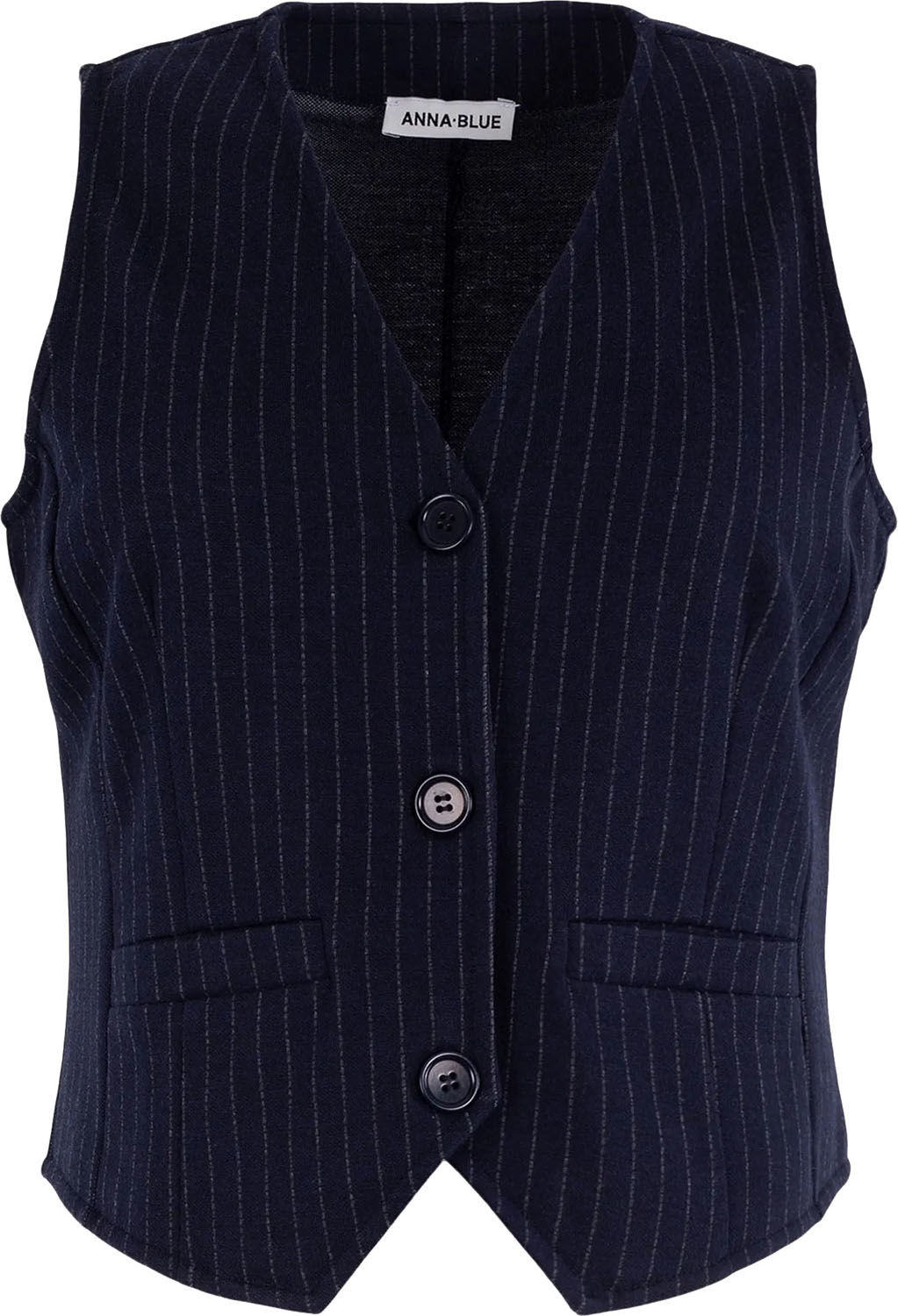 Anna Blue Gilet Vesty Blauw