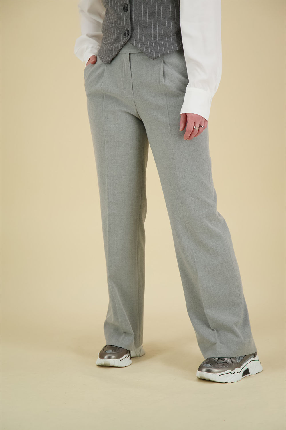 Opus Pantalon Morina Grijs