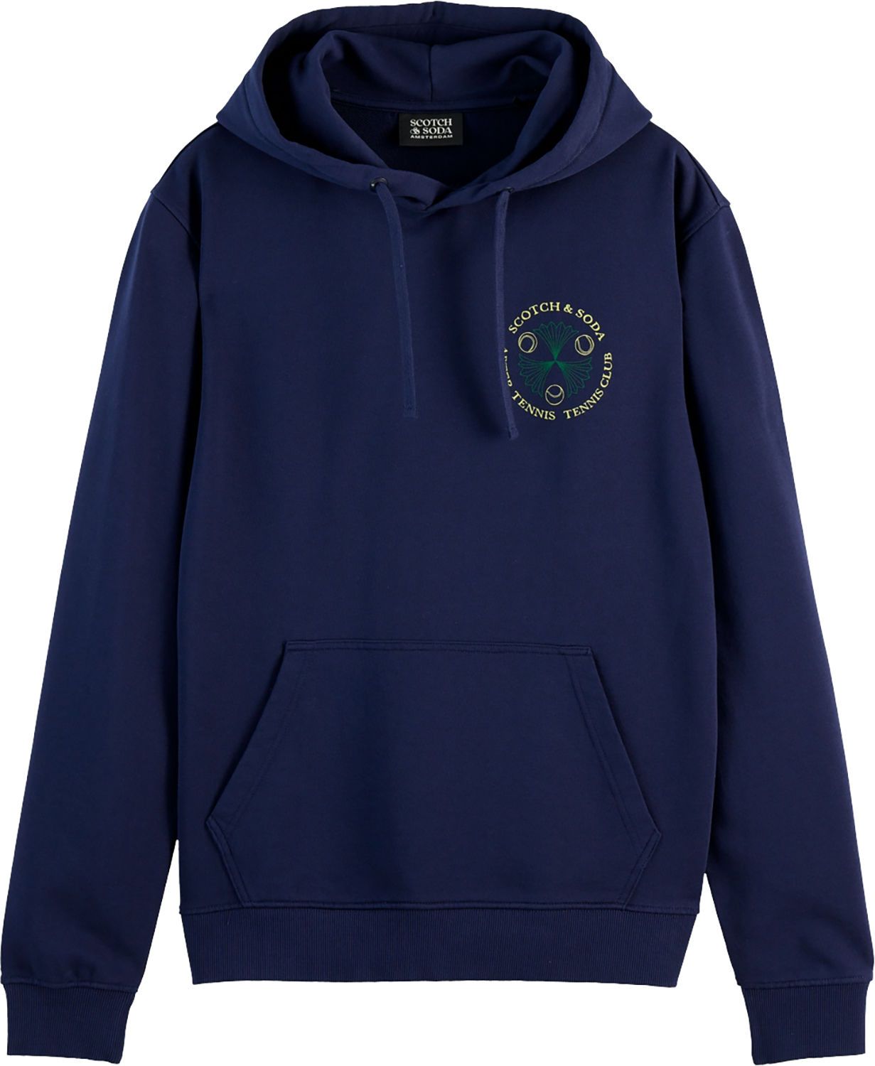 Front and back artwork hoodie Blauw