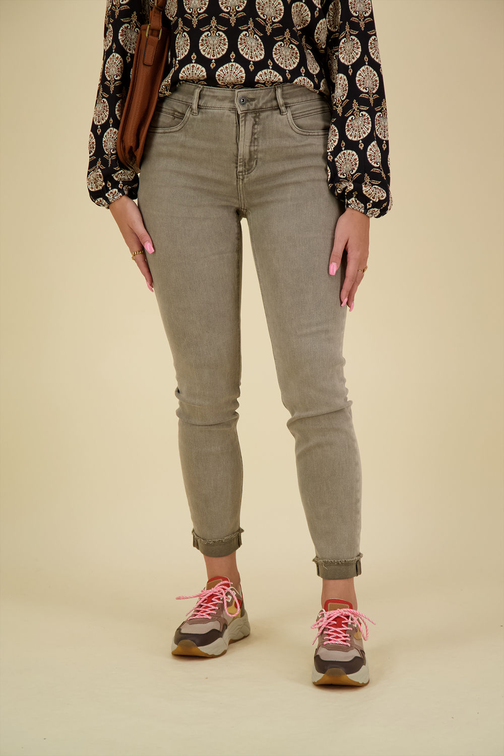 Geisha Jeans Turn-up Grijs