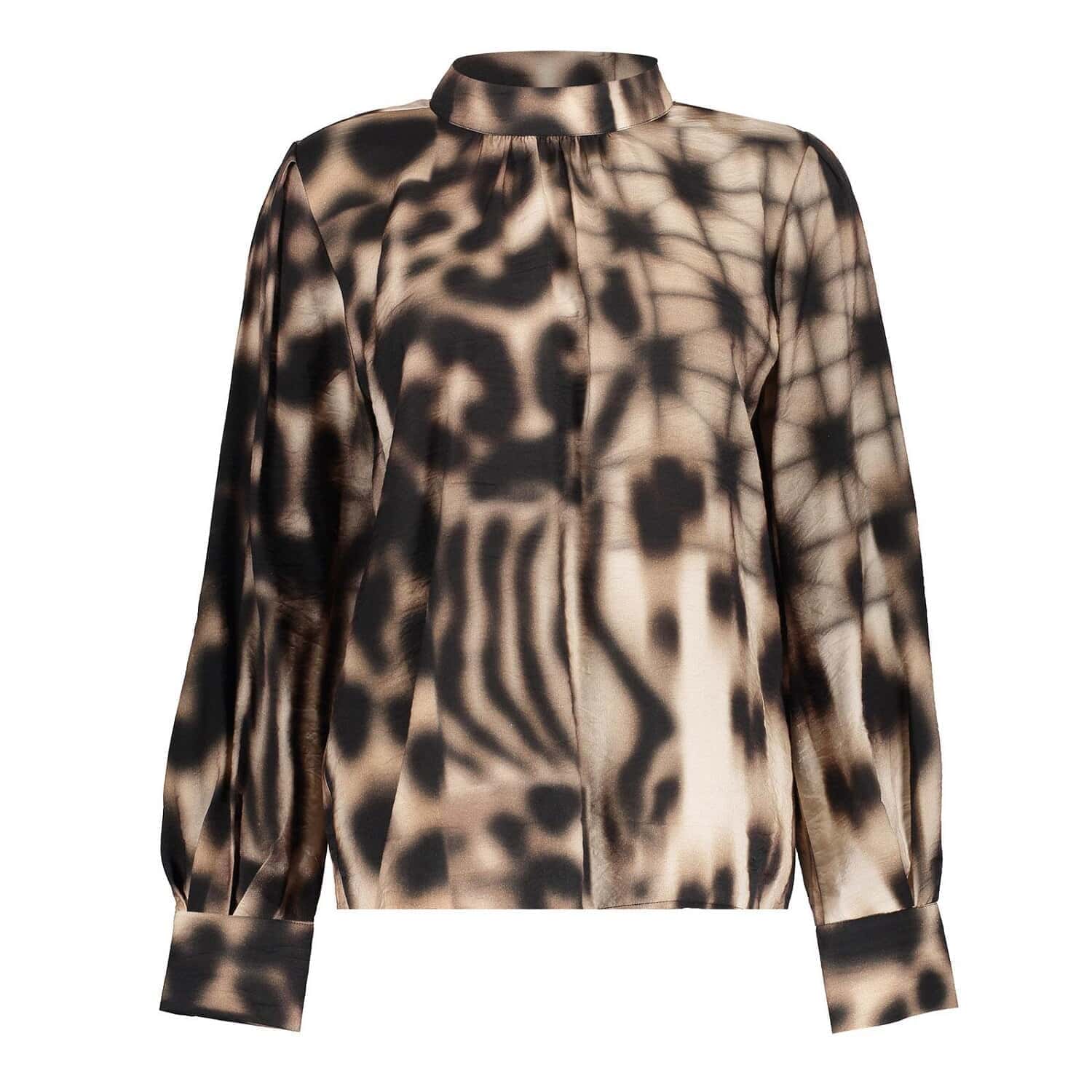 Geisha Top met Print Bruin