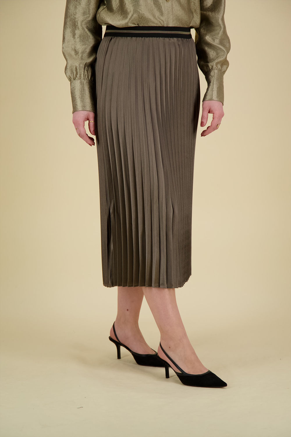 Geisha Skirt plisse Bruin