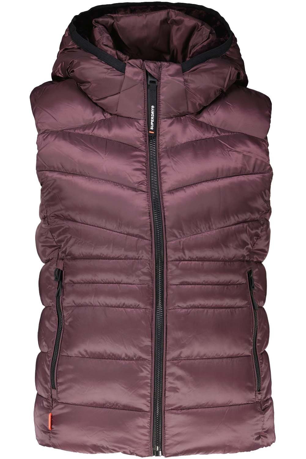 Gewateerde fuji bodywarmer Paars