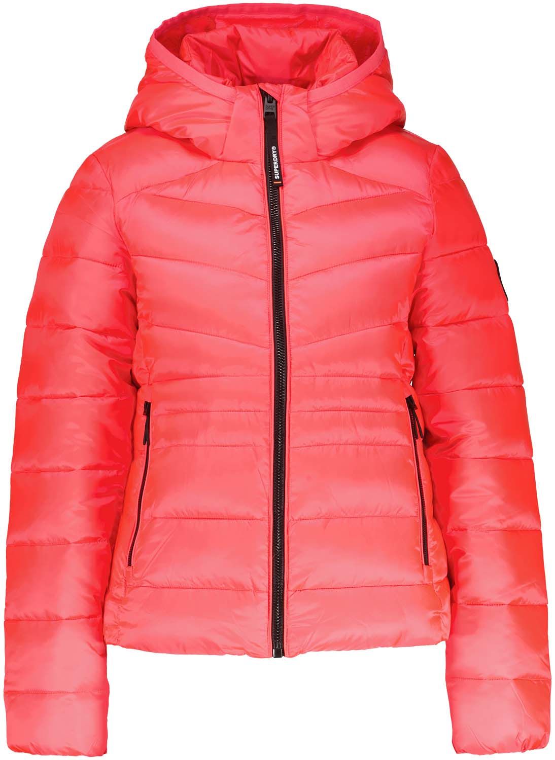 Superdry Gewateerde fuji hooded jacket Roze