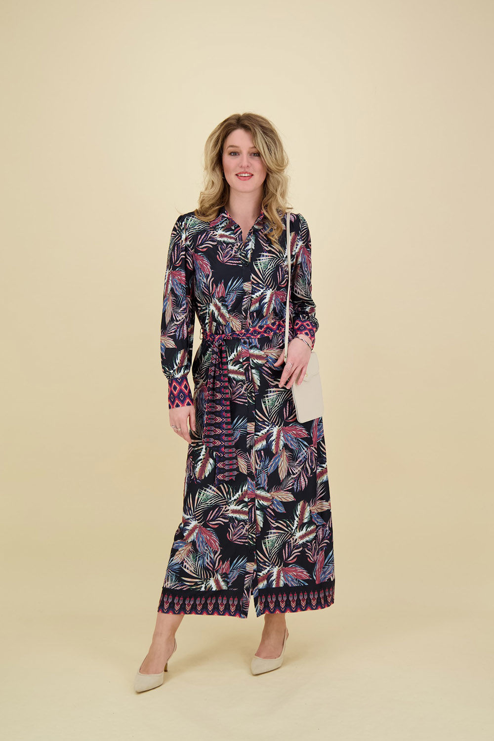 K Design Maxi polo jurk Multi