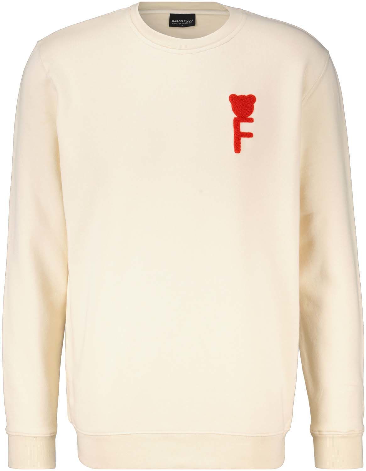 Baron Filou fw24 organic oversized pullover Chenille F Bruin
