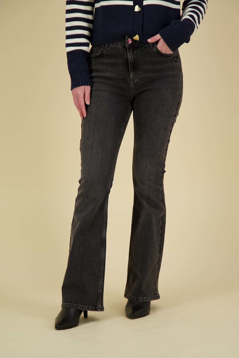 Fabienne Chapot Jeans Eva Flare  Grijs