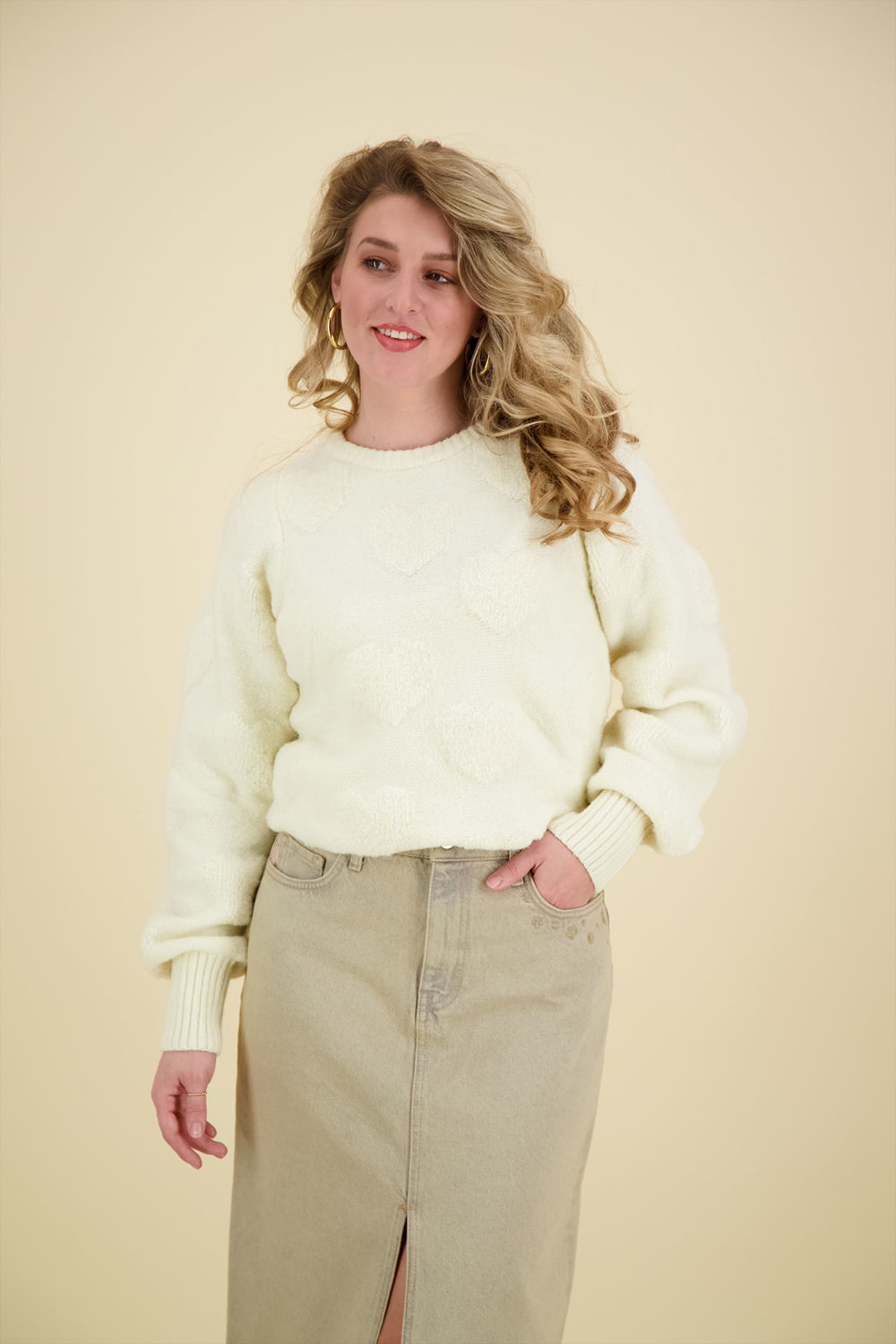 Fabienne Chapot Pullover Bibian Heart  Wit