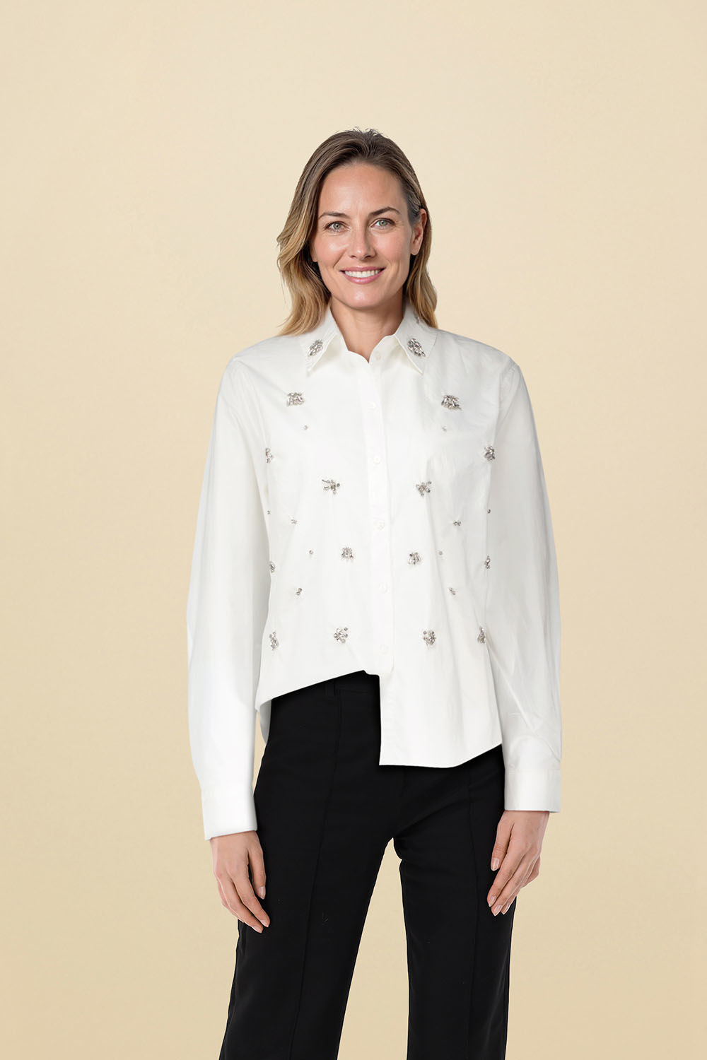 Label Dot Blouse LS Amilia Wit