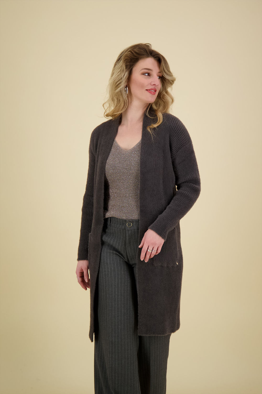 Rino & Pelle Lang Vest Sara Grijs