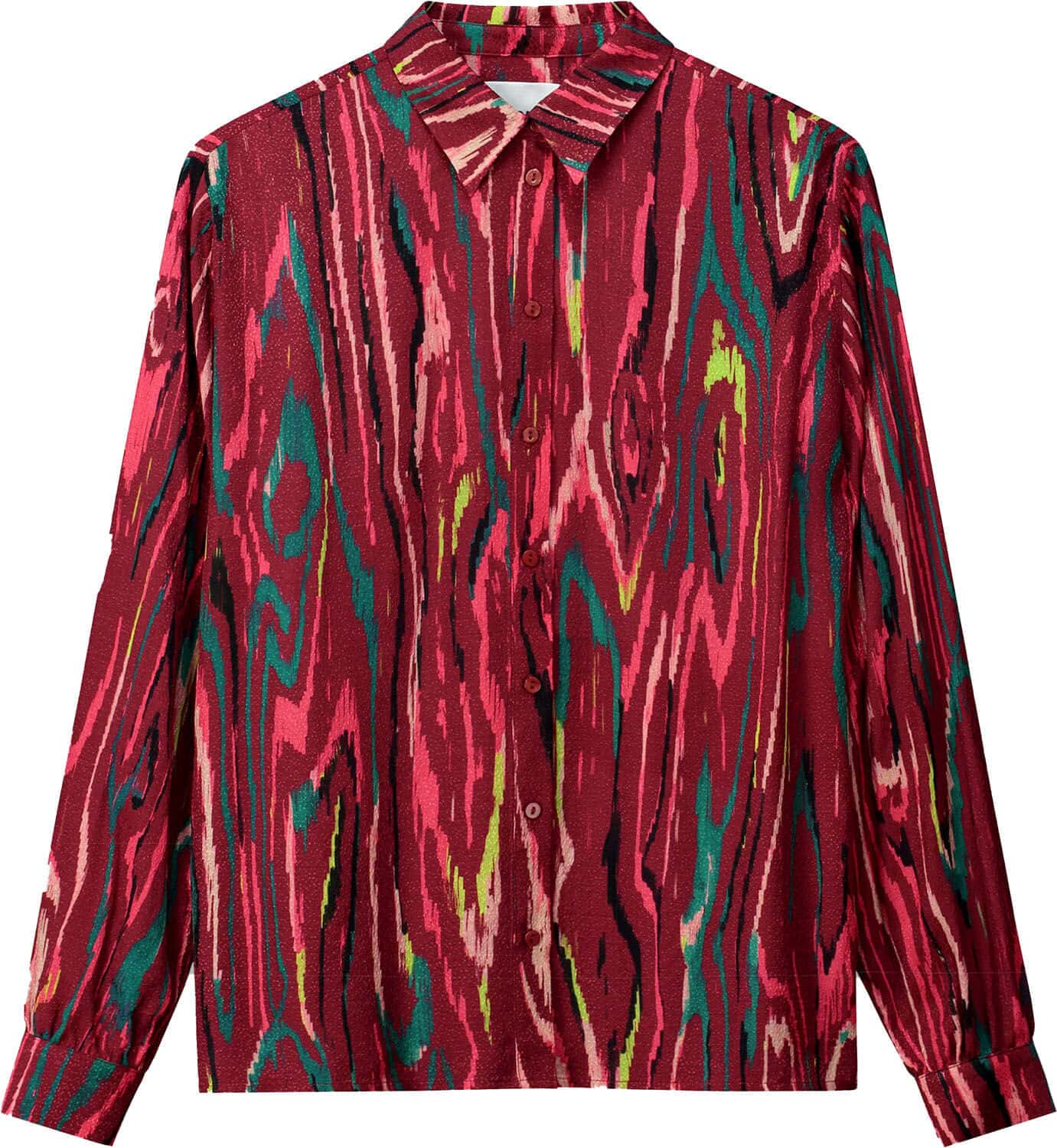 Pom Amsterdam Blouse Milly Woody Burgundy Rood