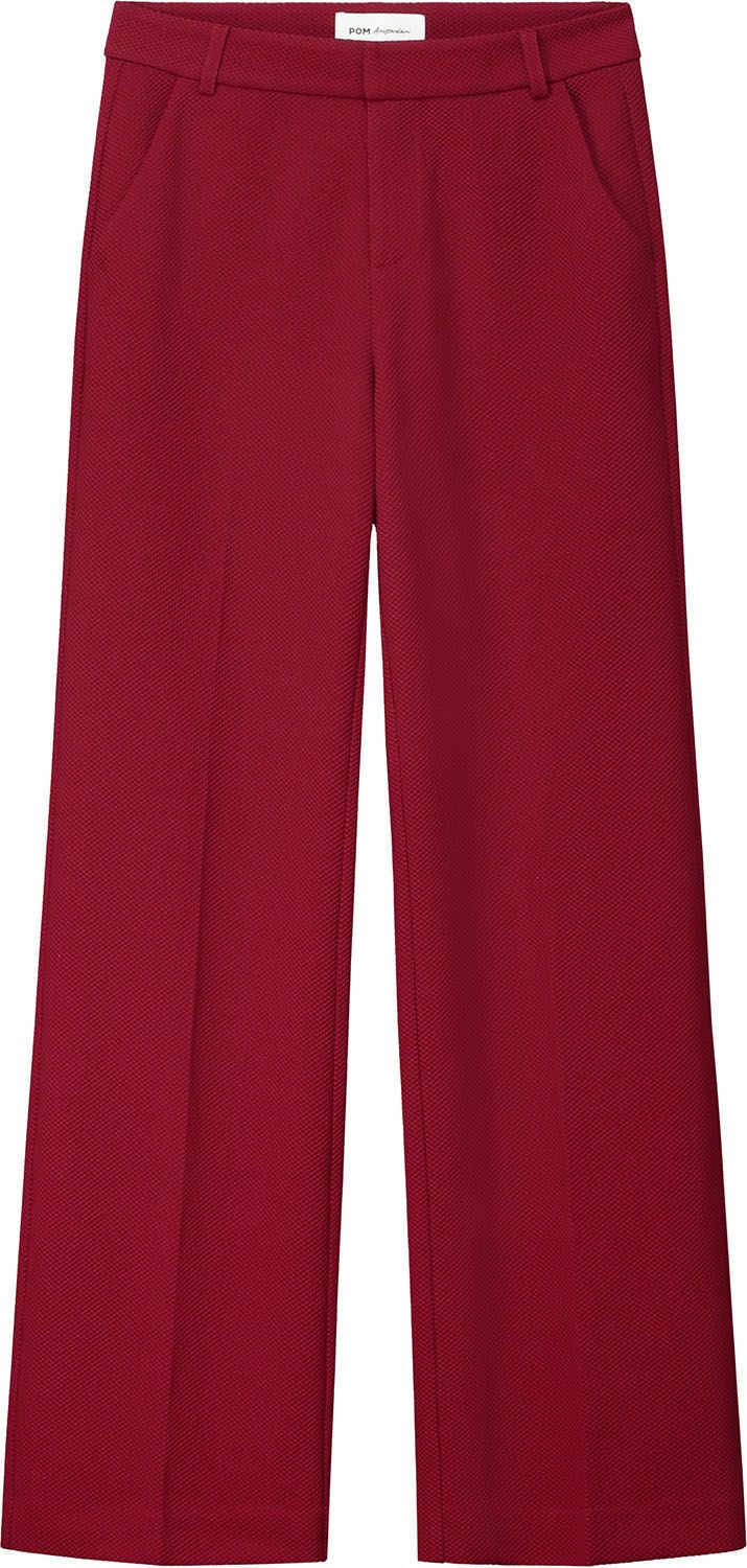 Pantalon Wide Leg Burgundy Rood