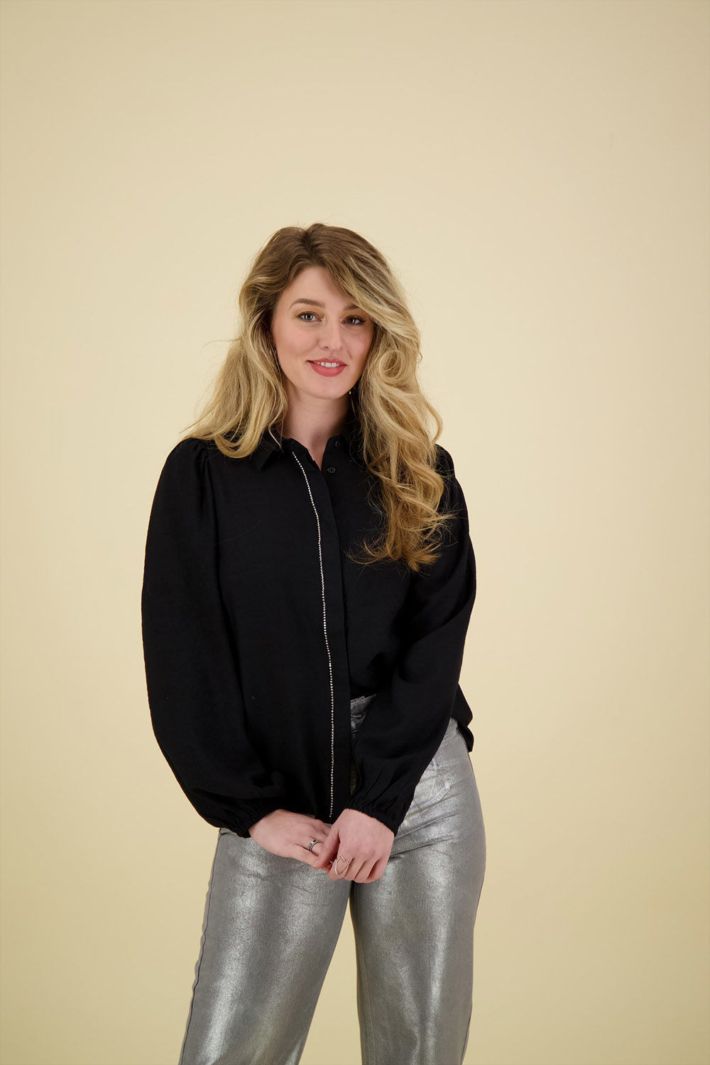 Ichi Blouse Rhines Zwart