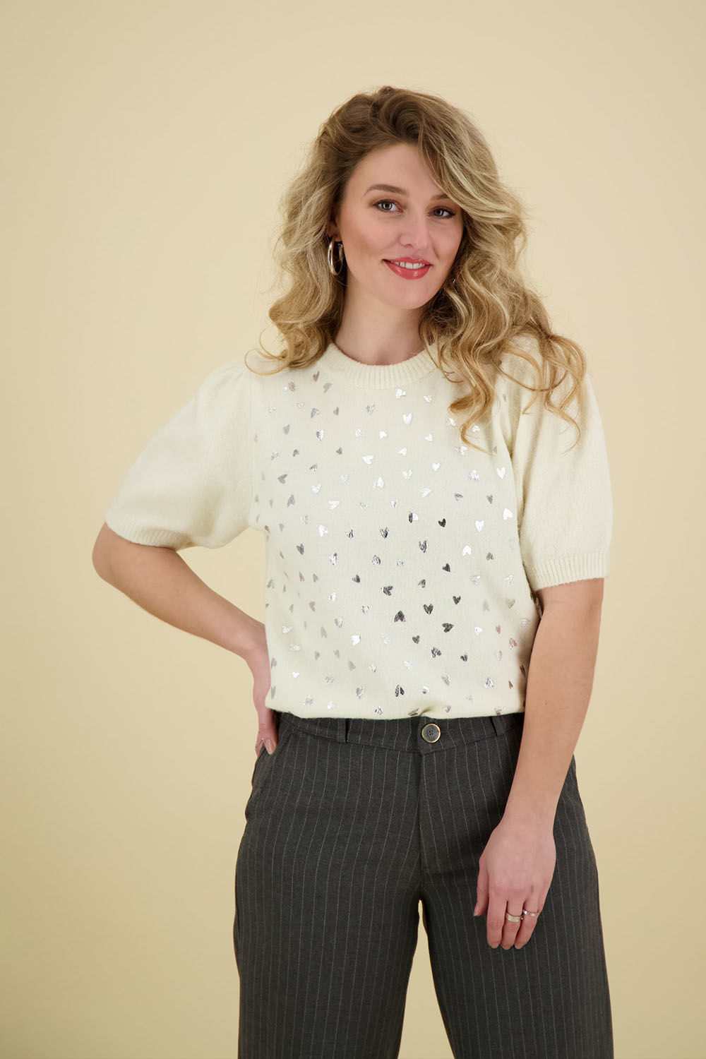Ichi T-shirt Corinne Beige