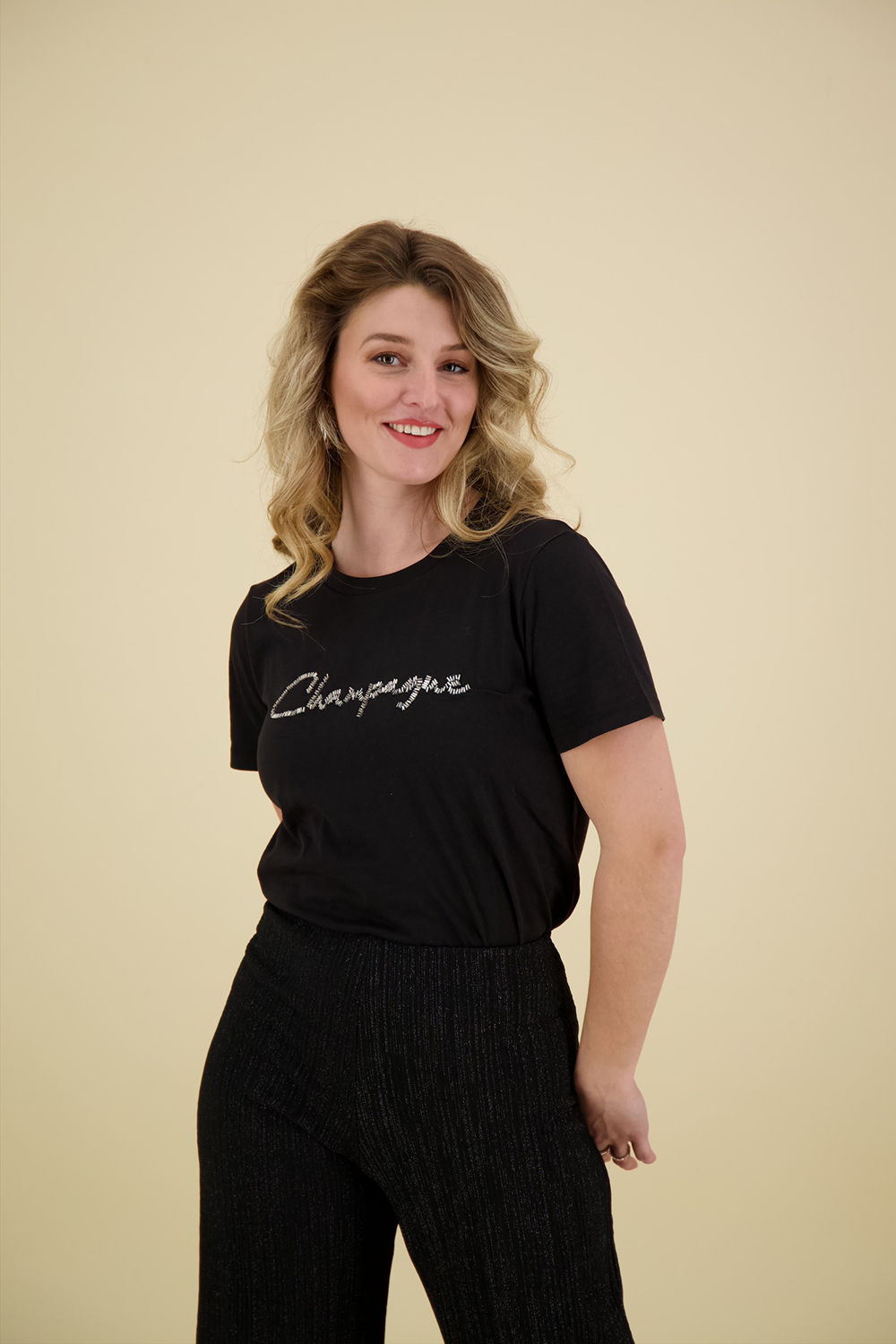Ichi T-shirt Camino Zwart