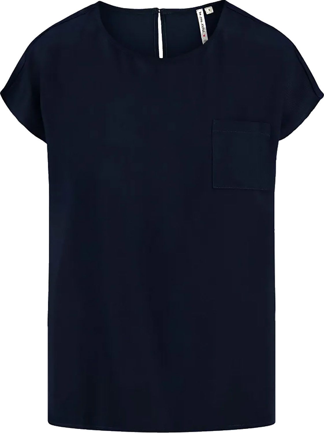 Satijnen twill top Blauw