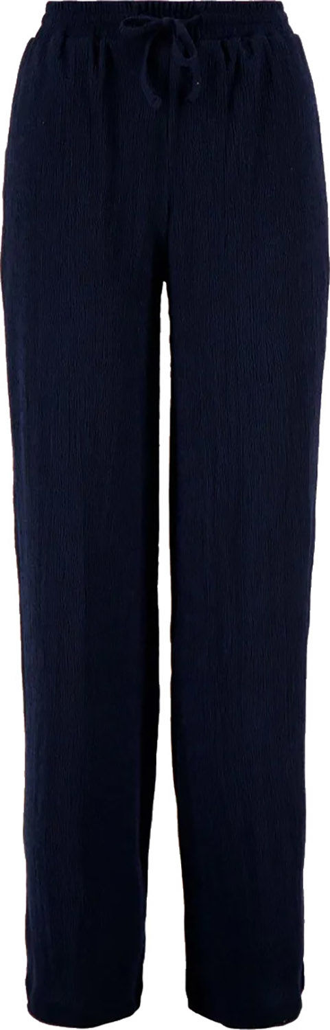 Zusss Broek van crinkelstof Blauw