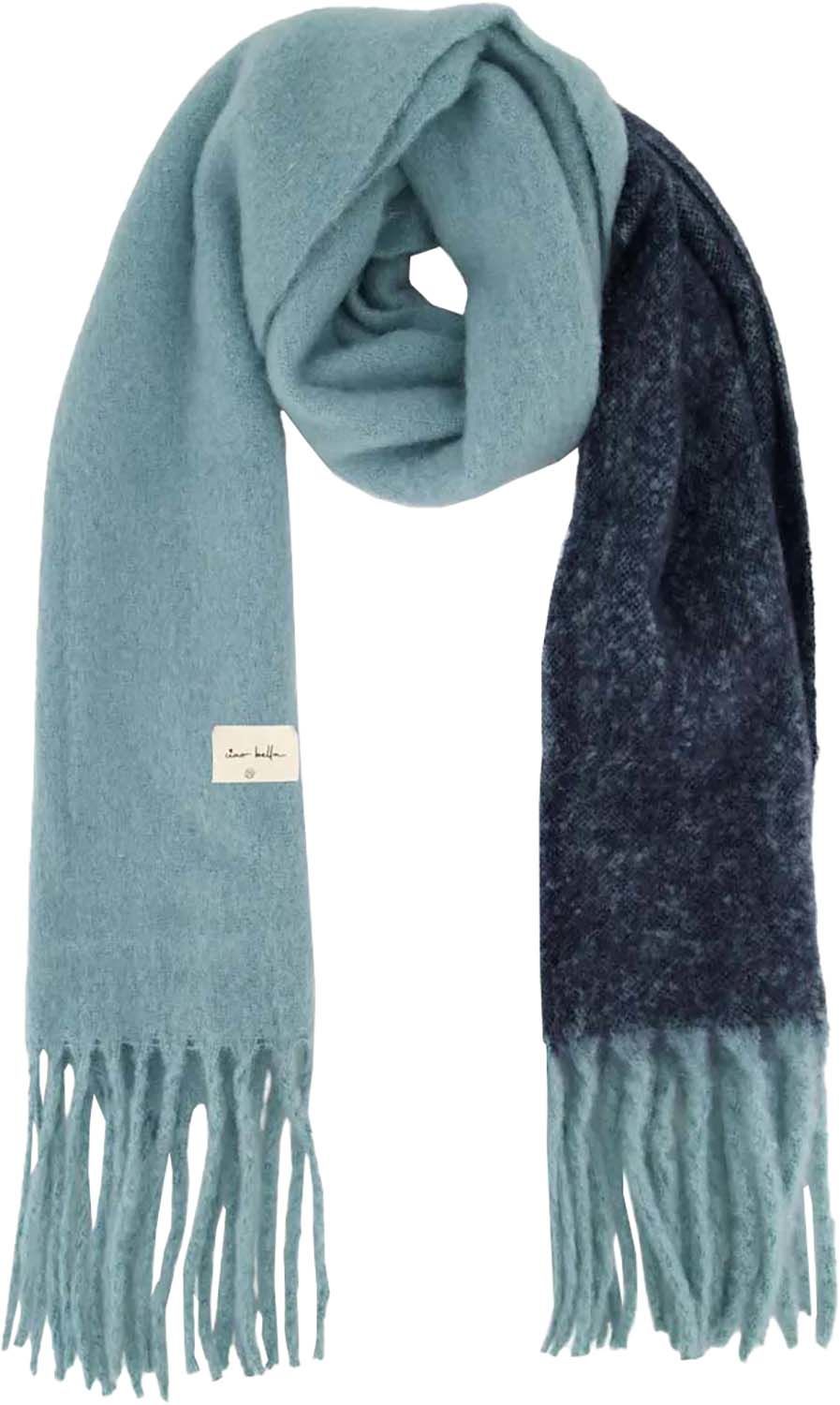 Zusss color blok sjaal Blauw Zusss color blok sjaal Blauw