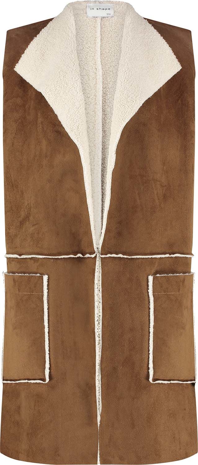 In Shape Gilet Lauren Long Bruin